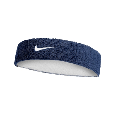 Nike Swoosh Classic Reversible Headband (Cotton Blend) navy blue/white - 1 piece